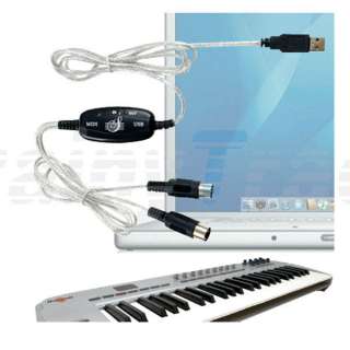 PC USB to MIDI Keyboard Interface Converter Cable Cord for XP Mac OS 