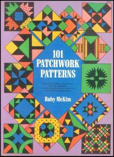 101 Patchwork Patterns for Quilts Ruby McKim Book Craft  