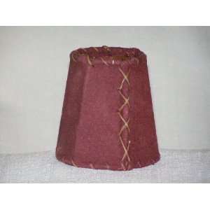  Western Leather Chandelier Lamp Shade   4 Burgundy Pig 