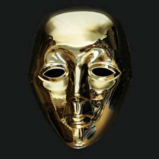 Golden Drama Opera Face Full Mask Masquerade Costume Ball Fancy Party 