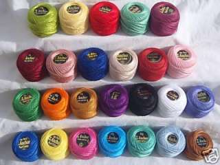25 ANCHOR Pearl Cotton Balls. Size 8 (85 Meters each)  