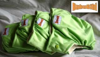 Bamboo Baby Cloth Diapers Organic BLUE & GREEN New  