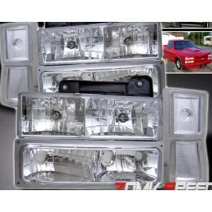  Chevy C10 Headlights Chrome Headlights with Bumper Lights 
