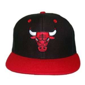  NBA Chicago Bulls Adidas Black/Red Bill Vintage Snapback Hat 