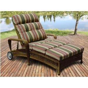   Double Chaise with Cushions By Chicago Wicker/nci 