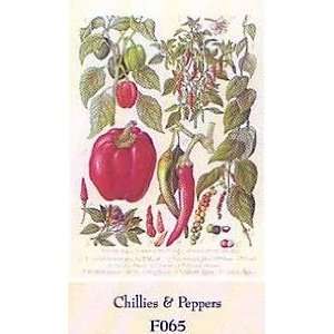  Chilis and Peppers by Barbara Nicholson. Size 0 inches 