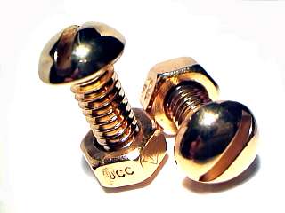   ART DECO HOLLYWOOD 14K GOLD NUTS & BOLTS CUFFLINKS By JCC JEWELRY NEW