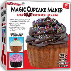 Magic GIANT Cupcake Pan Maker Baking Set 017874005345  