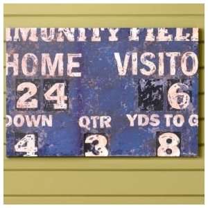   Vintage Baseball Scoreboard Wall Art, On the Board Football Wall Art