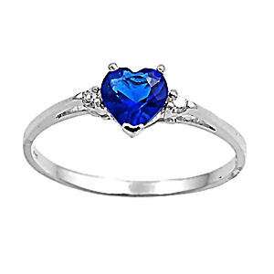   Shaped Cut Sapphire Ice CZ Promise Commitment Friendship Ring sz 5