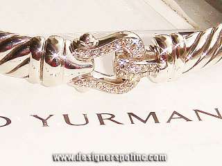 David Yurman Diamond Buckle Cable Bracelet retail 1,650.00 plus Box 