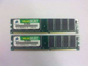   1GB KIT (2x512MB) 400MHz PC3200 MEMORY DDR SDRAM LOW DENSITY  