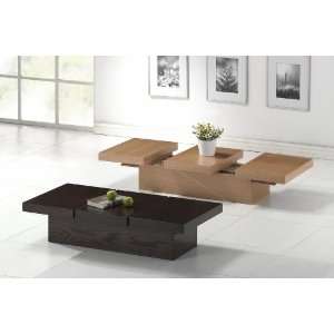   Brown Wood Modern Coffee Table with Hidden Storage