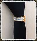   RING CLASP CLIP CHARM TACK SUIT TOPAZ DECEMBER BIRTHSTONE AUTHENTIC