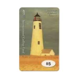 Collectible Phone Card $5. Great Point Lighthouse (Nantucket) (Exp 04 