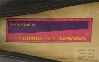   Edwards Mens Black Deerskin Leather Braided Loafers 11.5  
