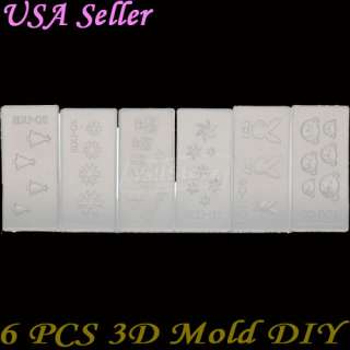 PCS 3D Acrylic Nail Art Mold DIY Design Different Styles 44#  
