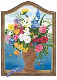 Tatouage Flower Vase Window Rub on Transfer Designs  