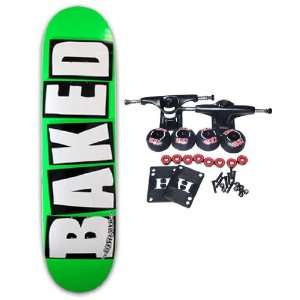  BAKER Skateboards BAKED GREEN Complete Skateboard 7.75 