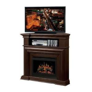  Montgomery Traditional corner media fireplace in a nutmeg 