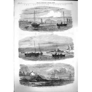   1862 SHELLFISH OYSTER BOATS PRESTONPANS CRAB FISHING