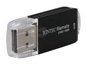    Wintec FileMate Color Mini 4GB USB 2.0 Flash Drive (Black 