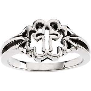 IceCarats Designer Jewelry Gift Sterling Silver Cross Ring. Cross 