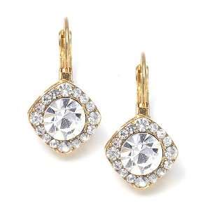  Tailored Clear Crystal Drop Earrings 