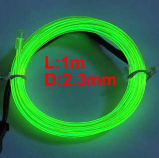1M Flexible Neon Light Glow EL Wire Rope Strip + Driver  