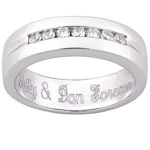   Cubic Zirconia CZ Wedding Band   Personalized Jewelry Jewelry