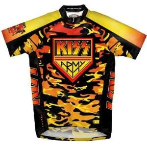  Primal Wear Mens KISS Army Rock Short Sleeve Cycling Jersey 