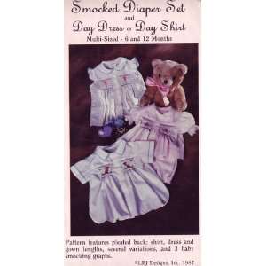  Smocked Diaper Set & Day Dress & Day Shirt Smocking Patter 