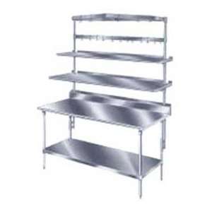 Shelf, Table Mounted, Single Deck, 15D, 48 Width, Stainless Steel