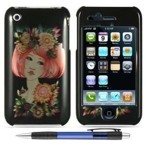 Girl Decorated with Multiple Flowers Premium Design Snap on Protector 