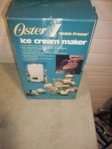OSTER Quick Freeze 2 QT White Ice Cream Maker in Box  