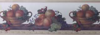 Classic Fruit Wallpaper Border Bowl Elegant Dinning  