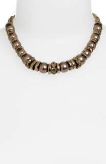 Givenchy Aqua Glass Pearl Collar Necklace  