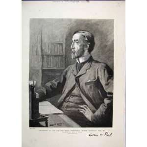   1887 Portrait Honourable Arthur Wellesley Peel Print