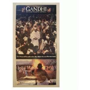   Gandhi The Movie Poster Ben Kingsley Ghandi Mahatma 