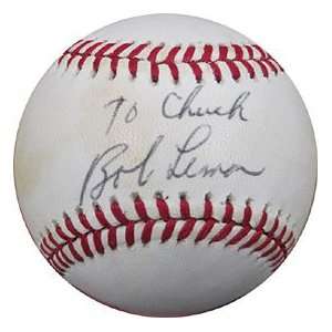 Bob Lemon Autographed/Signed Official Vintage Lee MacPhail Baseball