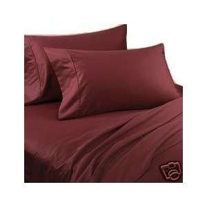  Solid Burgundy 600 Thread Count California King size Sheet 