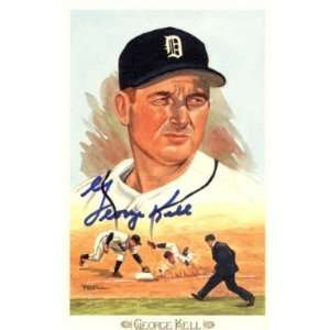 George Kell Autographed / Signed Perez Steele Postcard   Detroit 