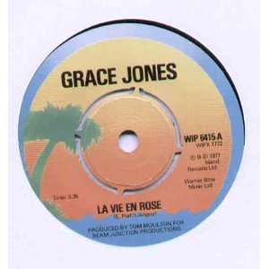  GRACE JONES   LA VIE EN ROSE   7 VINYL / 45 GRACE JONES Music