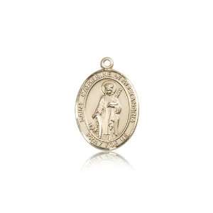  14kt Gold St. Saint Catherine of Alexandria Medal 3/4 x 1 