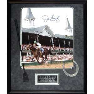 Jerry Bailey   122nd Kentucky Derby Win   Framed Autographed Collage