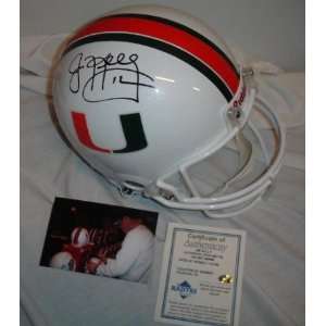 Jim Kelly Autographed/Hand Signed Miami Hurricanes Full Size Proline 