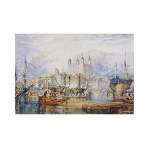  Tower Of London by Joseph M.W. Turner. size 20 inches 