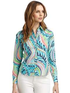 Lilly Pulitzer   Printed Button Down Shirt    
