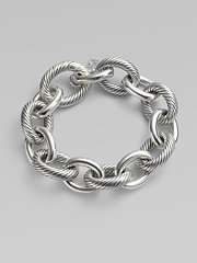    Sterling Silver XX Large Oval Link Chain Bracelet 
