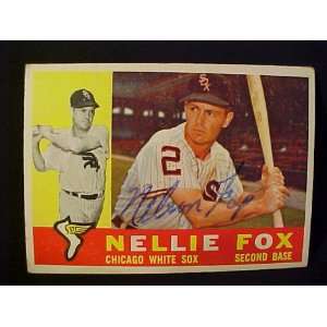 Nellie Fox Chicago White Sox #100 1960 Topps Signed Autographed 